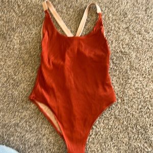 Marine Layer Sayulita One Piece Red Swimsuit